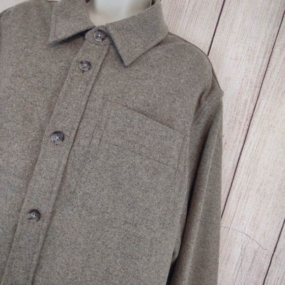 A.P.C. Basile Overshirt shacket Wool khaki  heather Shacket LG. NWOT - Picture 5 of 14